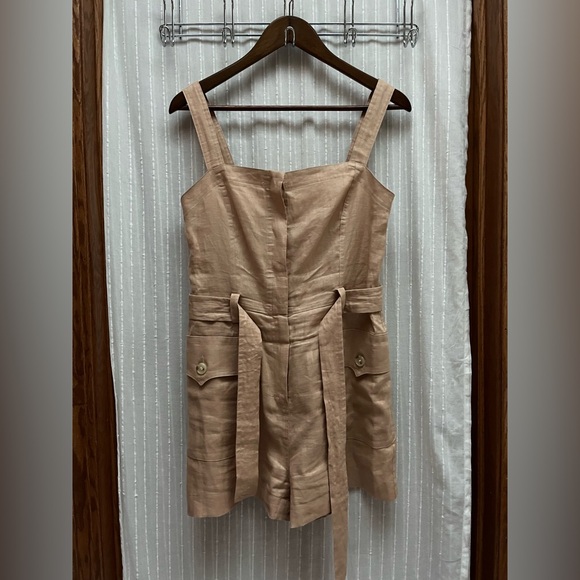 A.L.C. Gilmour Linen Tie-Waist Romper size 8 - Picture 6 of 13